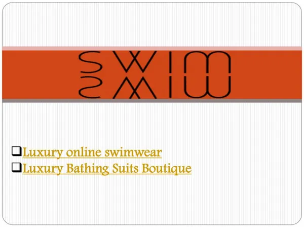 Luxury online swimwear | Luxury Bathing Suits Boutique