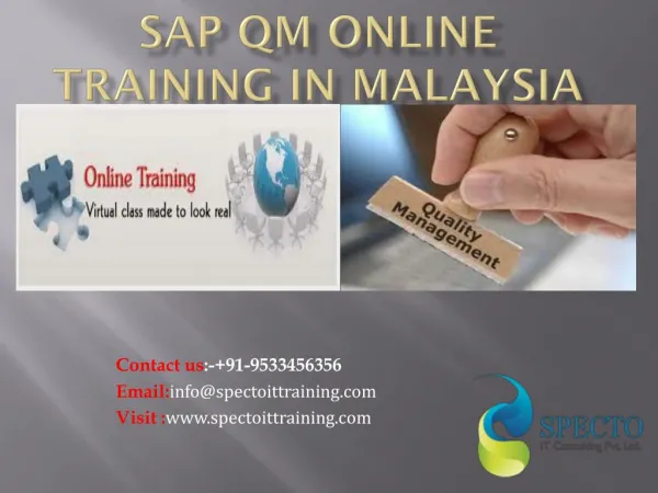Sap qm online training in malaysia
