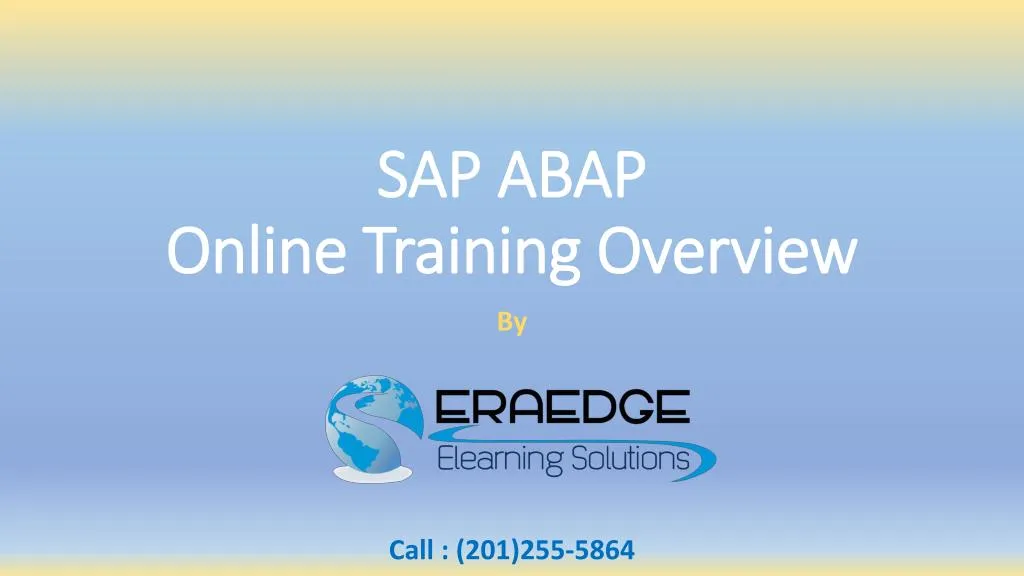 sap abap online training overview