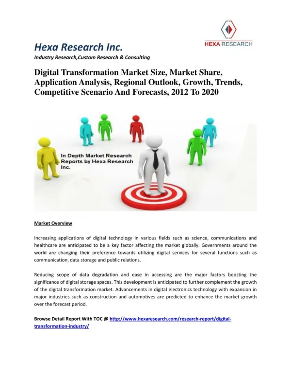 Digital Transformation Market Size, Market Share, Application Analysis, Regional Outlook, Growth, Trends, Competitive Sc
