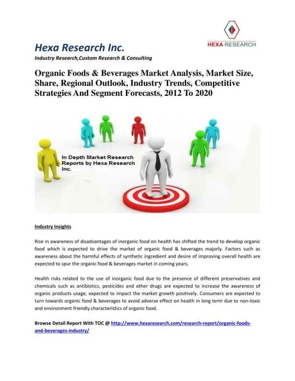 Organic Foods & Beverages Market Analysis, Market Size, Share, Regional Outlook, Industry Trends, Competitive Strategies