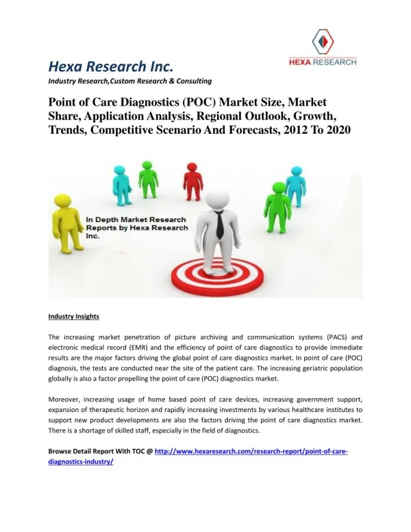 Point of Care Diagnostics (POC) Market Size, Market Share, Application Analysis, Regional Outlook, Growth, Trends, Compe