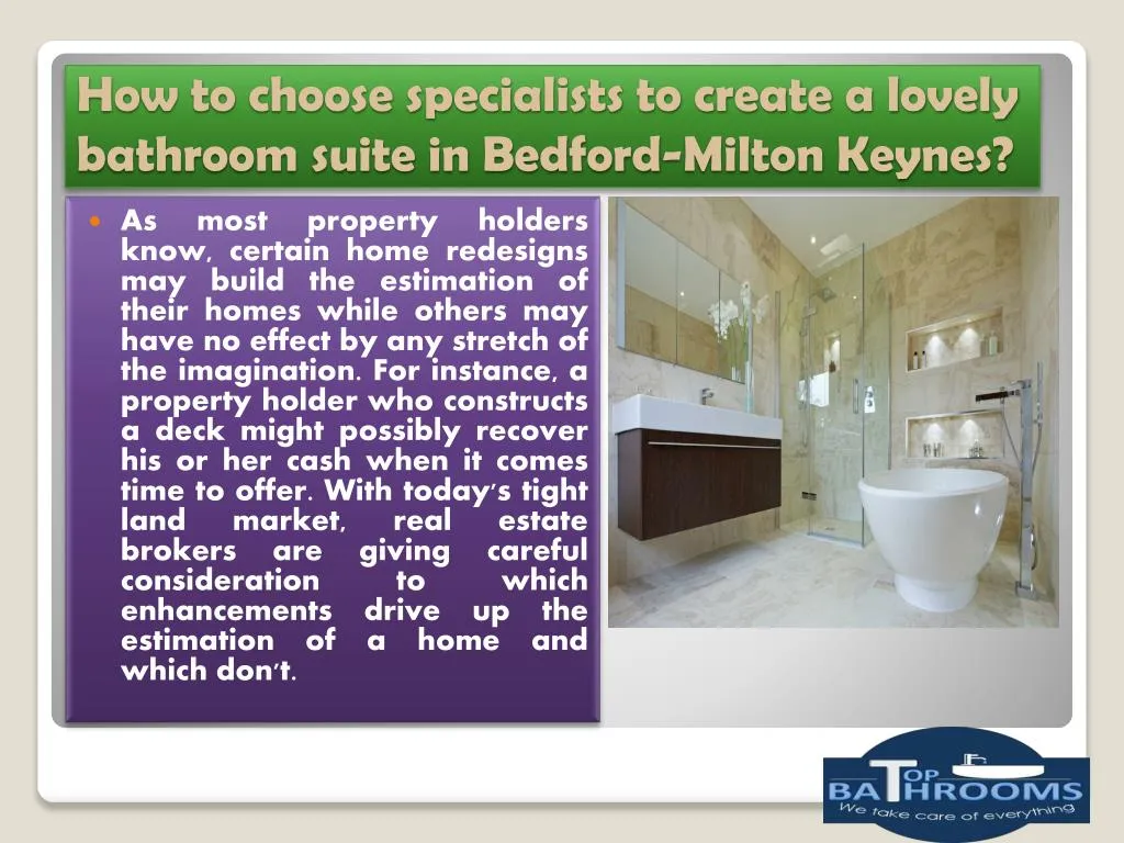 how to choose specialists to create a lovely bathroom suite in bedford milton keynes