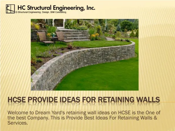 HCSE Provide Ideas For Retaining Walls