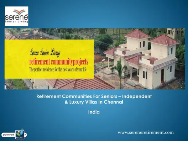 Retirement Villas Bangalore,Coimbatore And Chennai