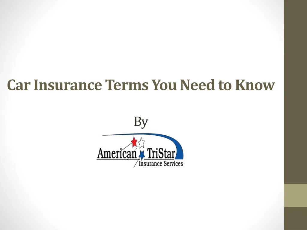 car insurance terms you need to know by