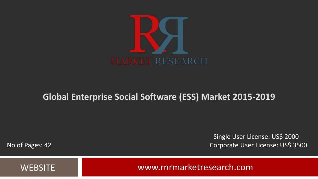 global enterprise social software ess market 2015 2019