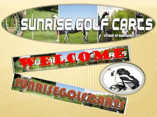 Sunrisegolfcarts offers the perfect electric golf caddies for sale