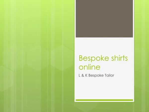 bespoke shirts online