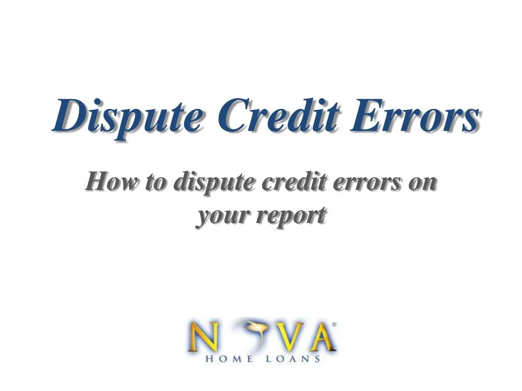 dispute credit errors