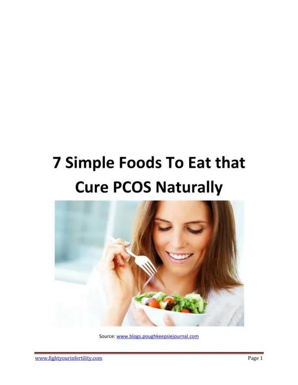 7 Simple Foods To Eat that Cure PCOS Naturally