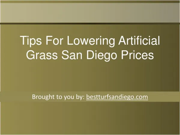 Tips For Lowering Artificial Grass San Diego Prices