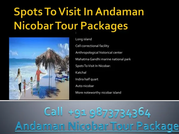 Spots to visit in andaman nicobar tour packages