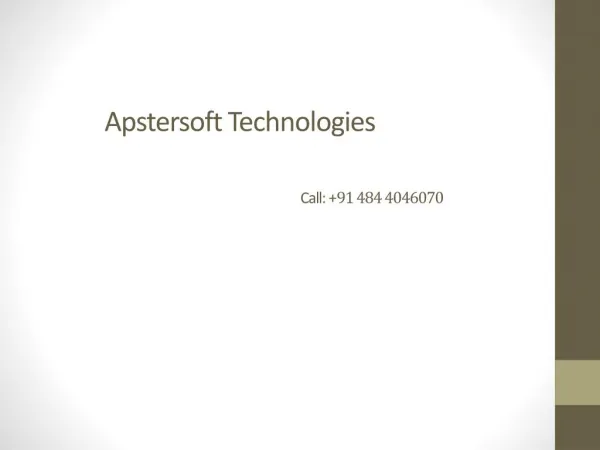 e-commerce development company India-Apstersoft