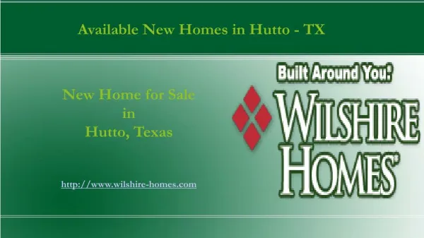 Efficient New Homes in Hutto for Sale - TX