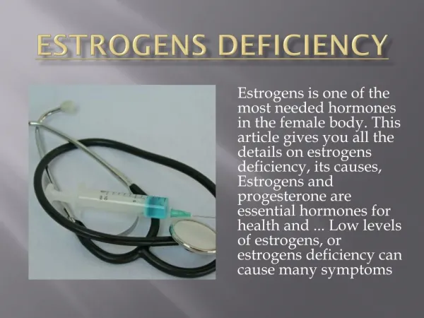 Estrogens Deficiency