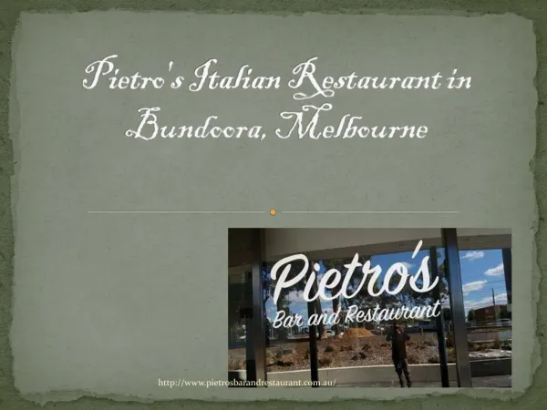 Pietro's italian restaurant in bundoora, melbourne