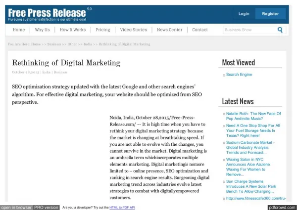 Rethinking of Digital Marketing