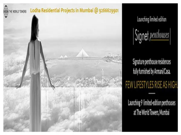 Lodha Residential Projects in Mumbai @ 9266629901