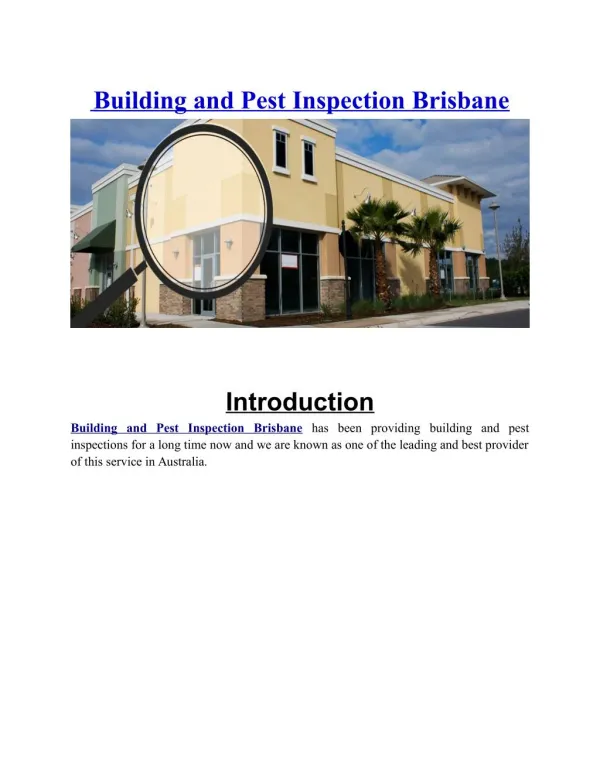 Building and Pest Inspection Brisbane | Asbestos Audit Report