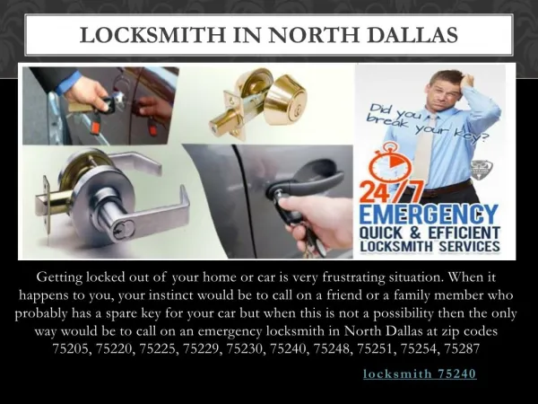 North Dallas Locksmith 75240