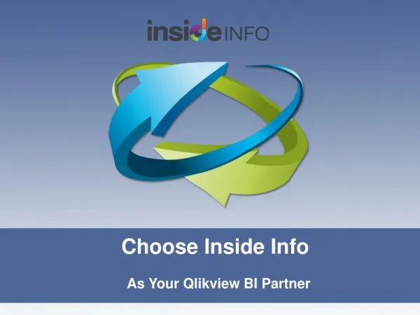 Choose Inside Info As Your Qlikview BI Partner