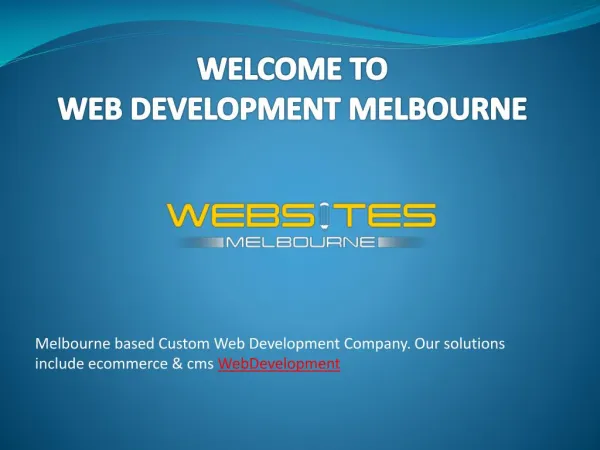 Web Development Melbourne