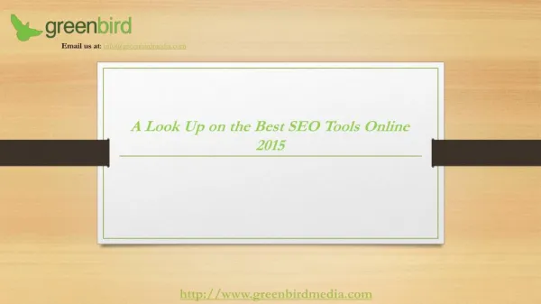 Best SEO Tools Online 2015