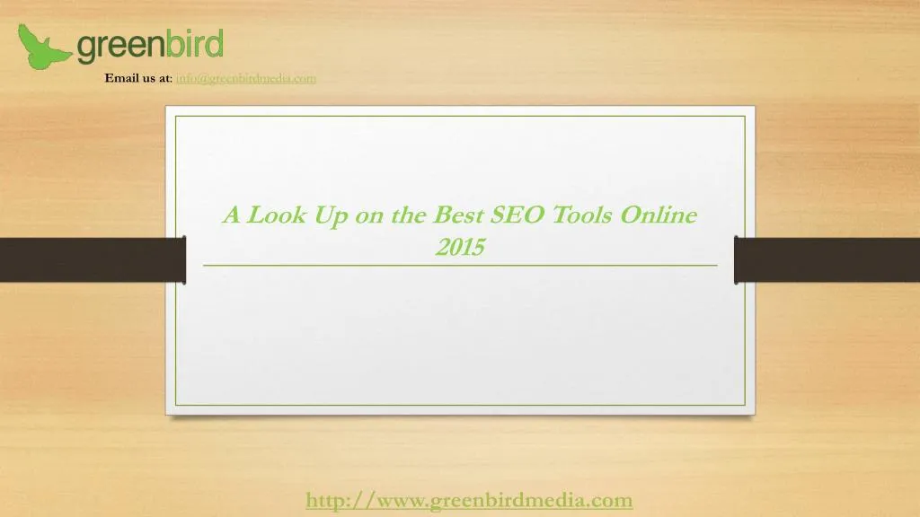 a look up on the best seo tools online 2015