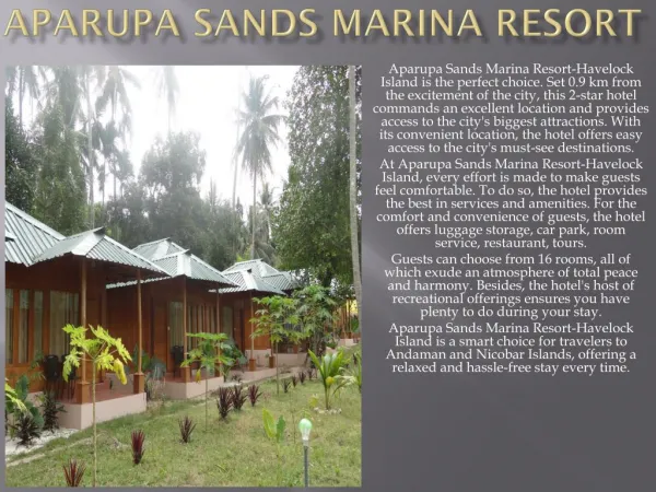 Aparupa sands Marina Resort