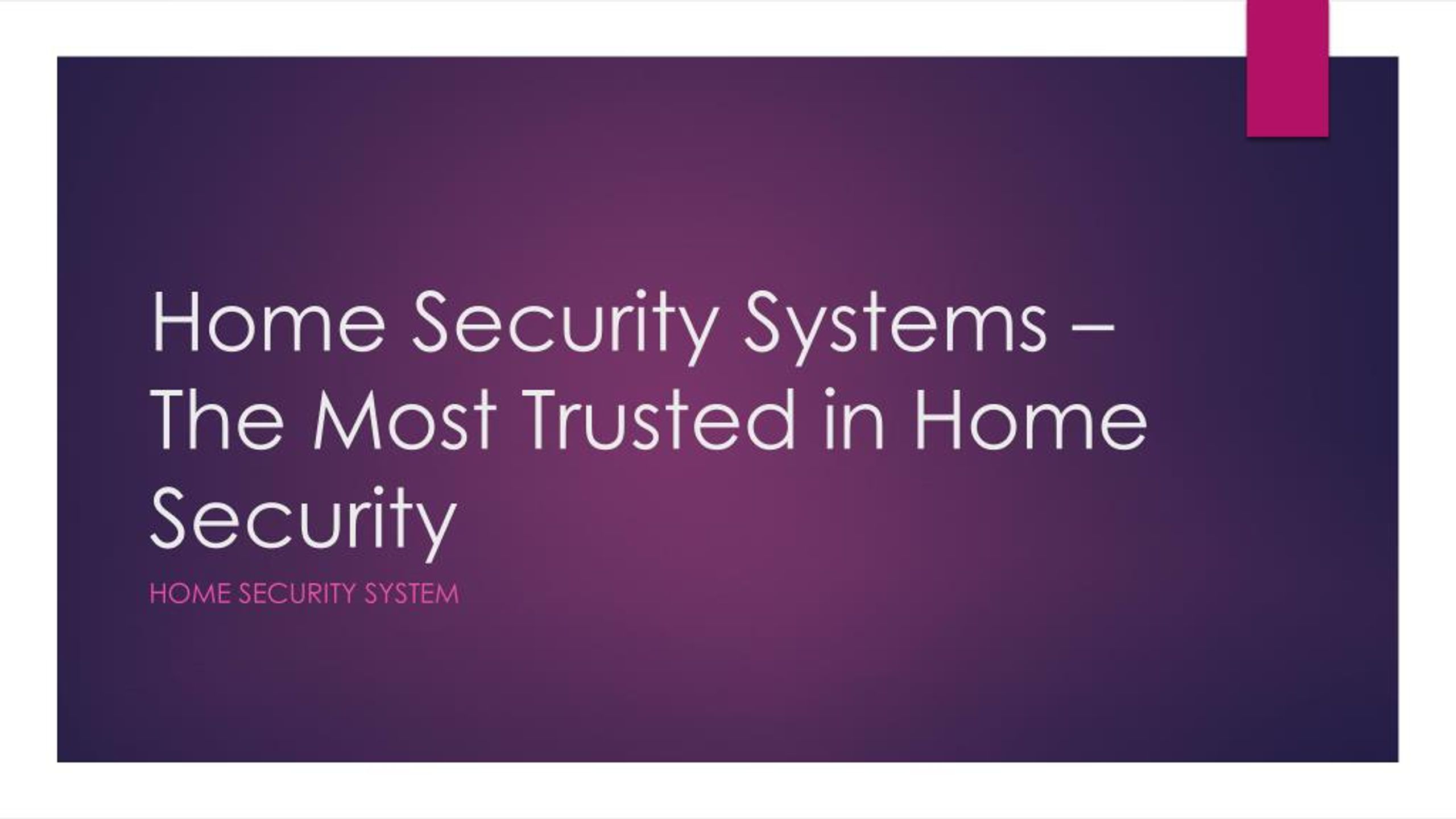 PPT - home security systems PowerPoint Presentation, free download - ID ...