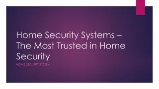 home security systems - slide 1