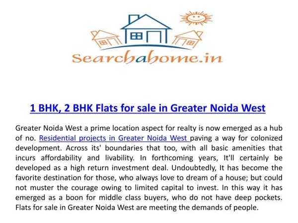 Residential projects in Greater Noida West