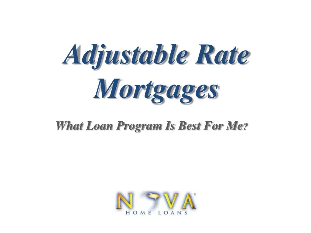 adjustable rate mortgages