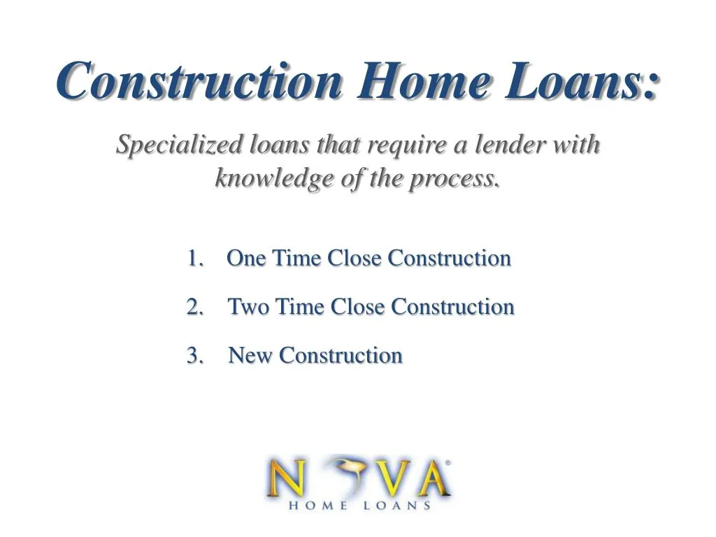 construction home loans