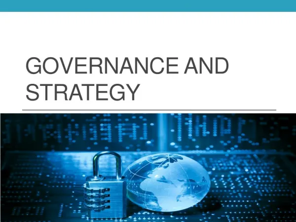 Governance and Strategy