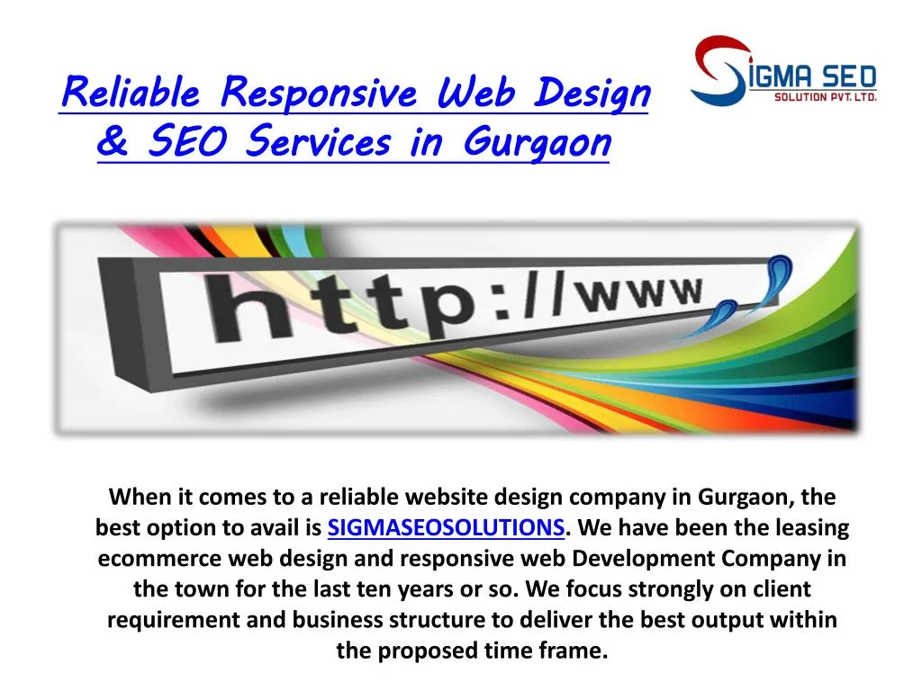 reliable responsive web design seo services in gurgaon