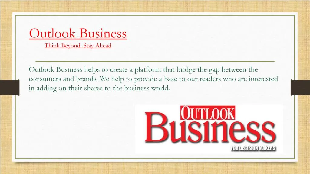 outlook business think beyond stay ahead