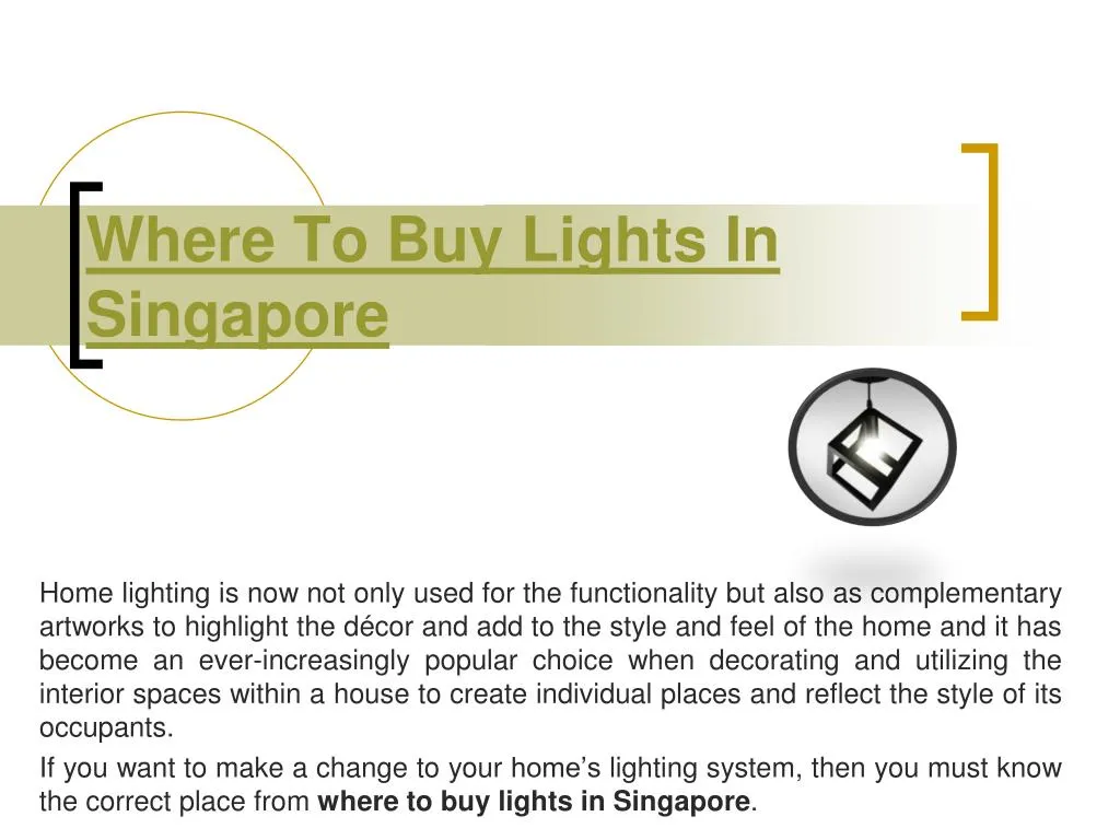 where to buy lights in singapore