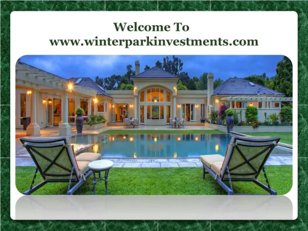 Buy a Home in Winter Park