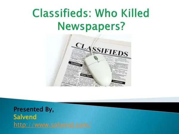 Who Killed Newspapers?