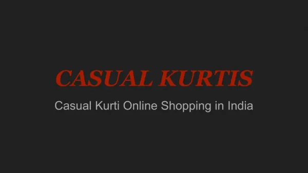 Casual Kurti Online Shopping in India
