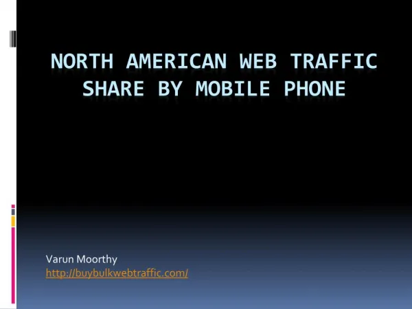 North American Web Traffic Share