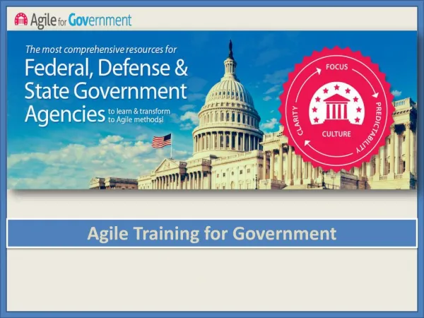 Agile training for Government Employees