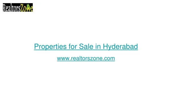 House for Sale in Hyderabad | Realtorszone