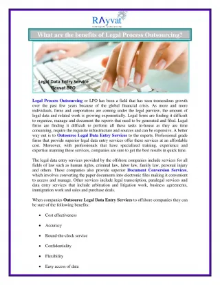 Outsource Legal Data Entry Services - slide 1