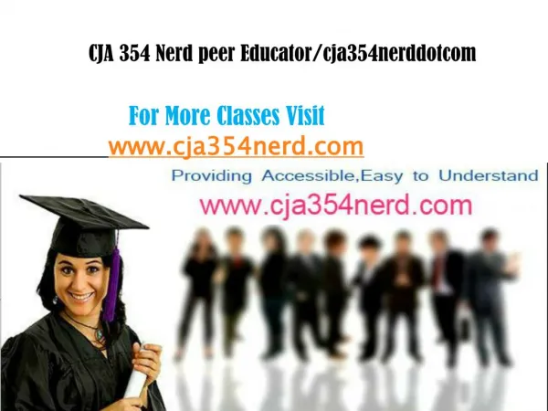 CJA 354 Nerd peer Educator/cja354nerddotcom