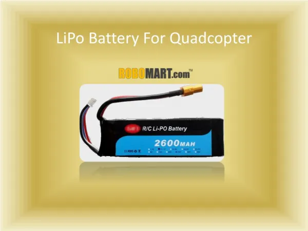 LiPo Battery For Quadcopter by Robomart.com