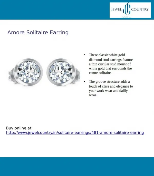 Amore Solitaire Earring