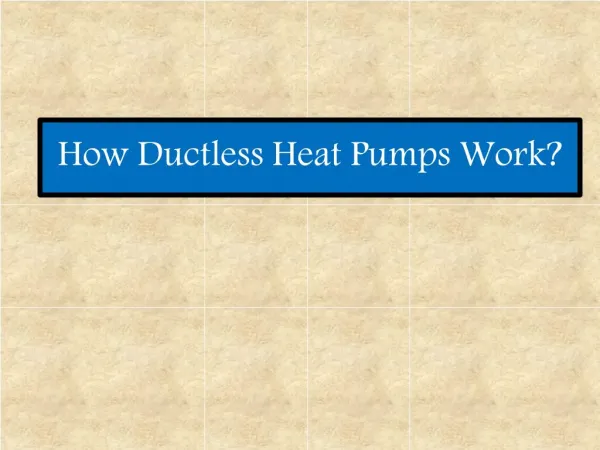 How dcutless heat pump work